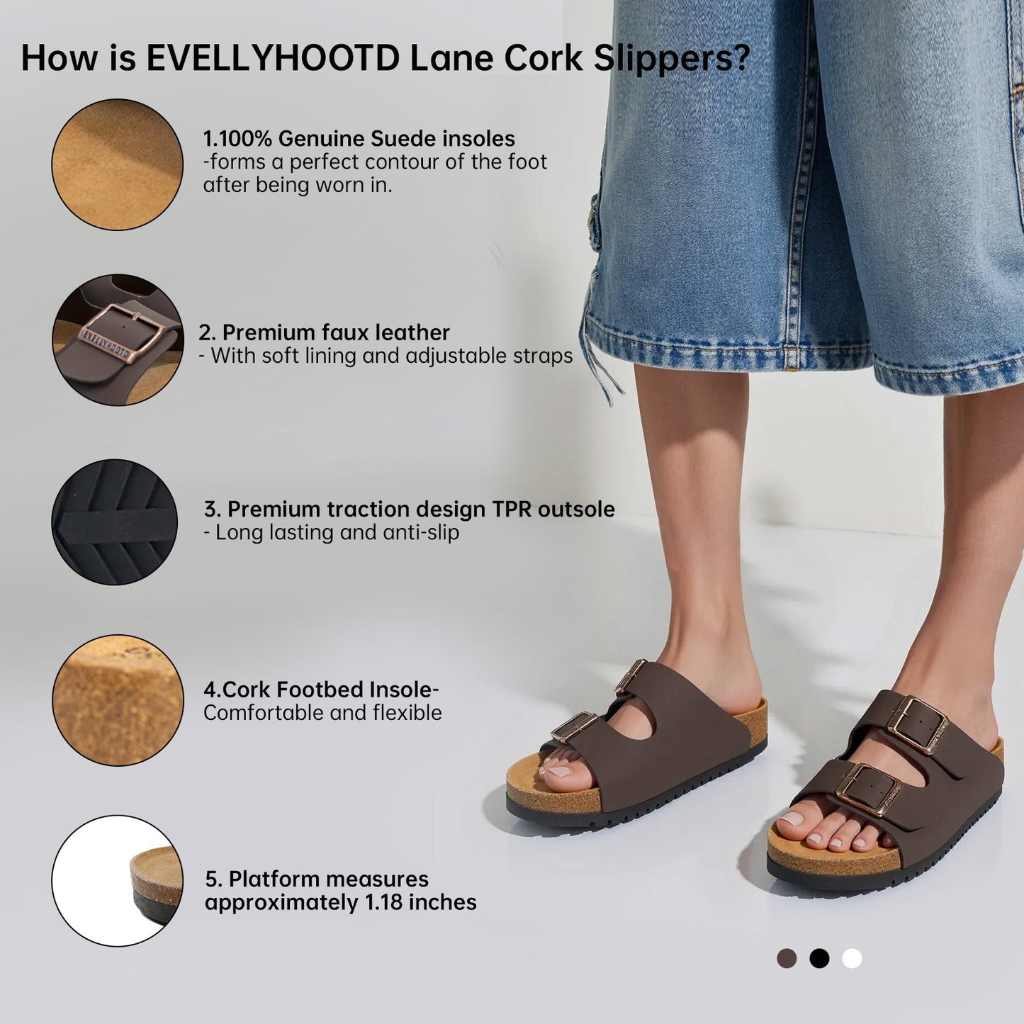 CERANO - Dual Buckle Cork Sandals