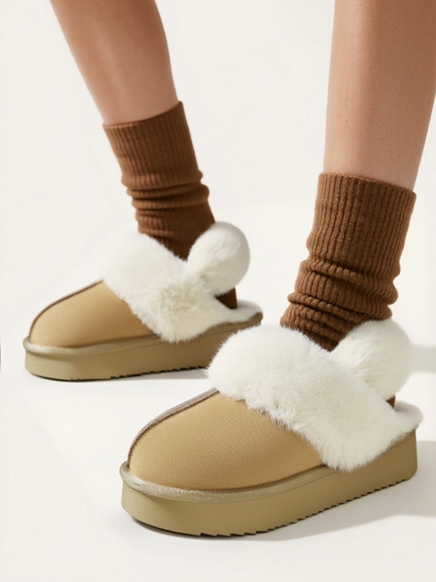 FLORENSA — Twin-Strap Fur Mules