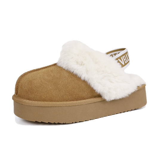 FLORENSA — Twin-Strap Fur Mules