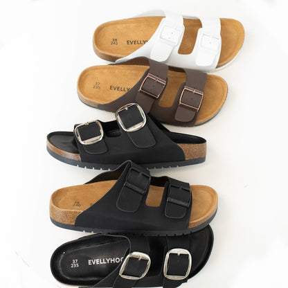 CERANO - Dual Buckle Cork Sandals