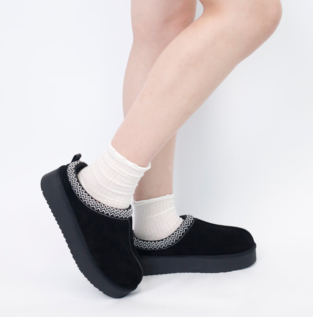 CALIANA — Platform Fur-Lined Loafers