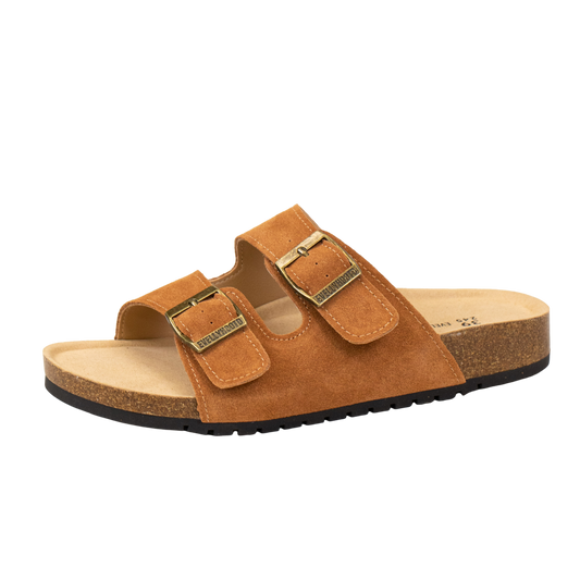 MARQUETE — Suede Dual Buckle Sandals