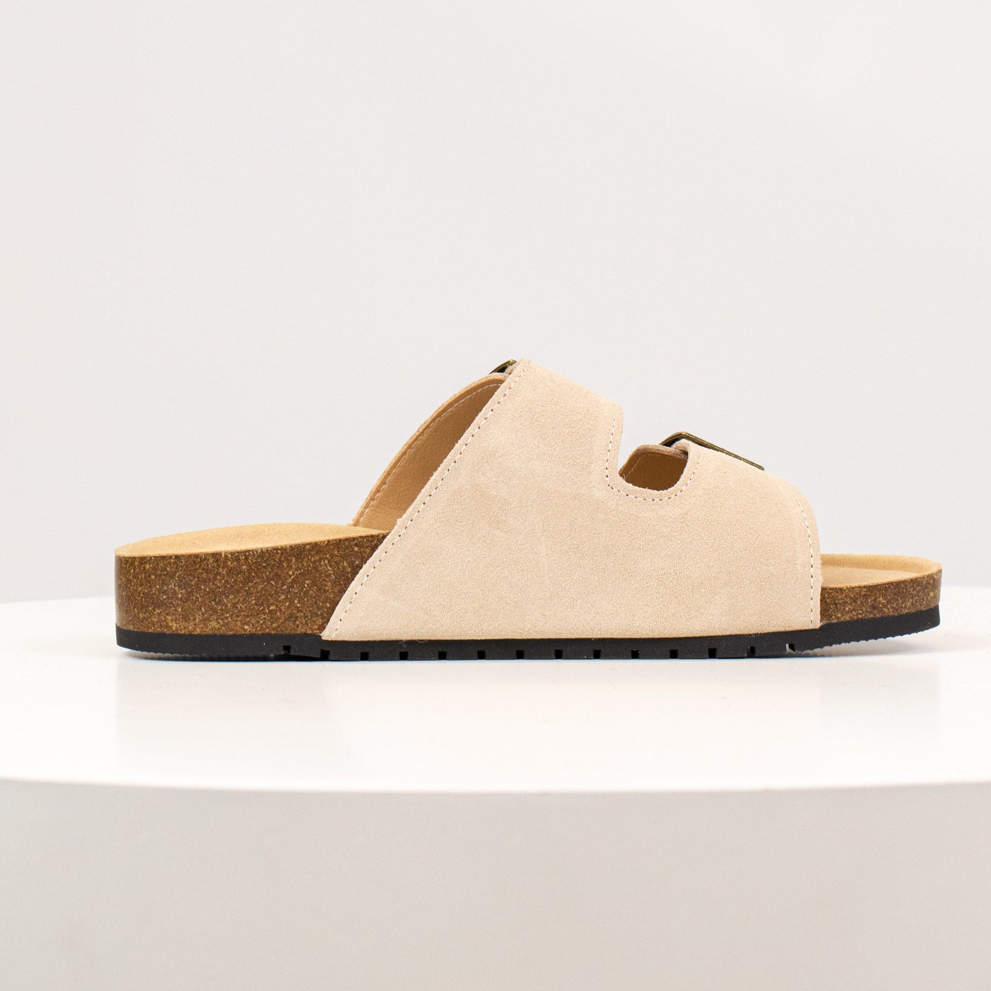 MARQUETE — Suede Dual Buckle Sandals