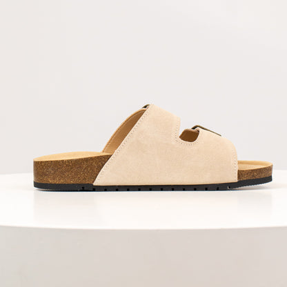 MARQUETE — Suede Dual Buckle Sandals