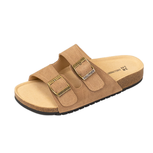 MARQUETE — Suede Dual Buckle Sandals
